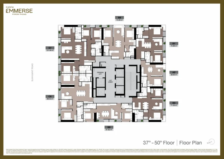 Noble Emmerse Phrom Phong Master Site Plan Layout