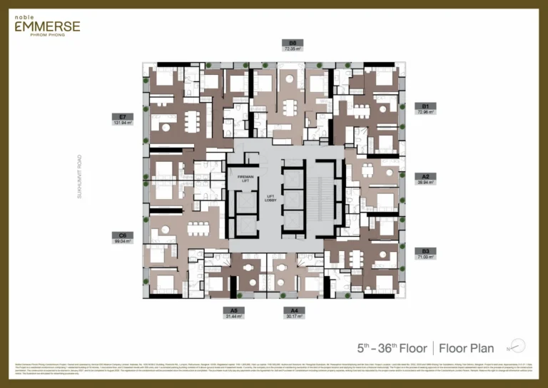 Noble Emmerse Phrom Phong Master Site Plan Layout