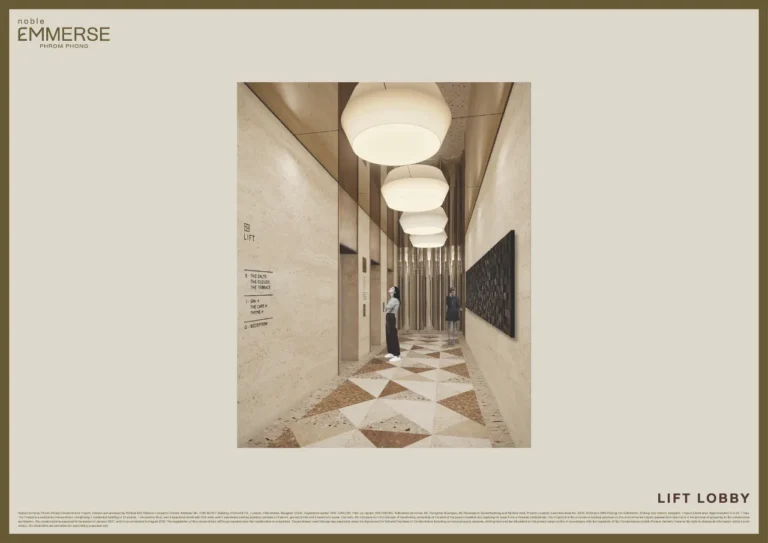 Noble Emmerse Phrom Phong Luxury Elevator Hall Lift Lobby Render