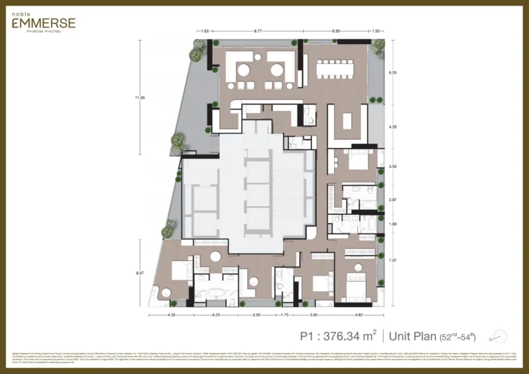 Noble Emmerse Phrom Phong Penthouse Unit Plan