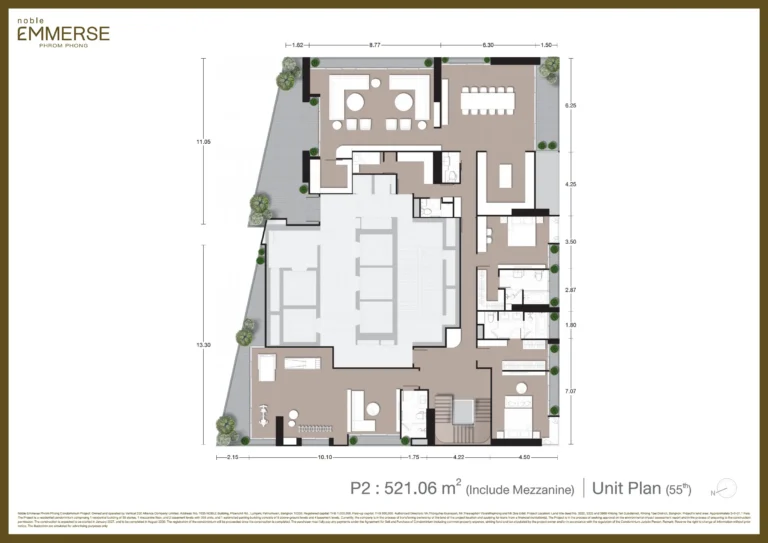Noble Emmerse Phrom Phong Penthouse Unit Plan
